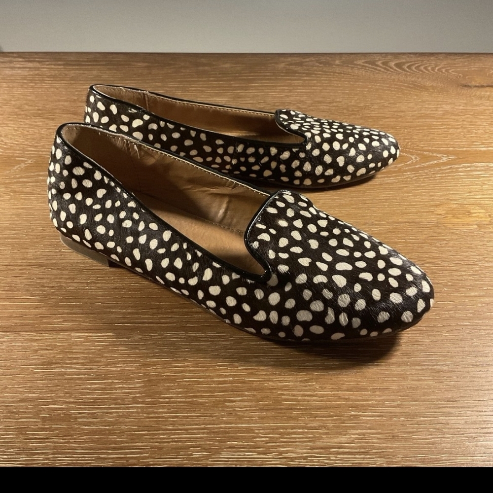J. Crew Genuine Calf Hair Animal Print Flats